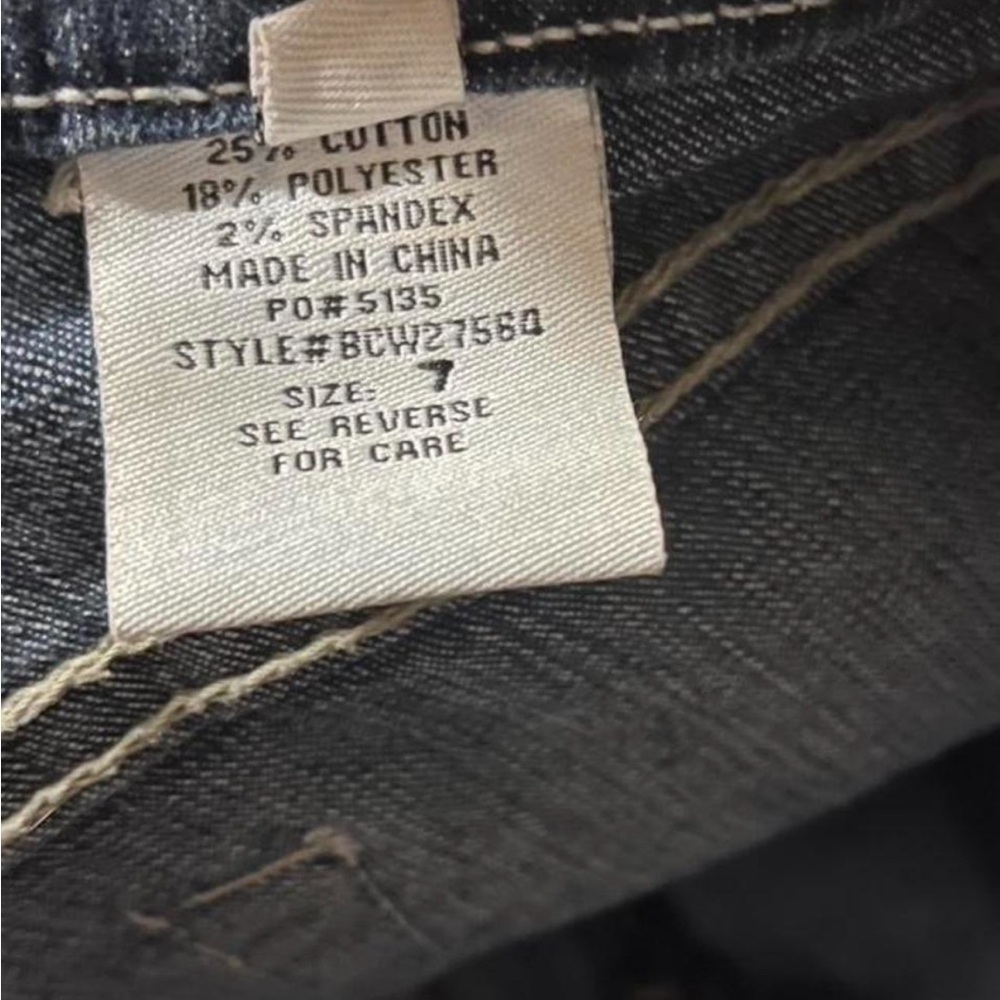 Paris Blues Dark Wash low rise flare Jeans size 7 - Picture 4 of 8